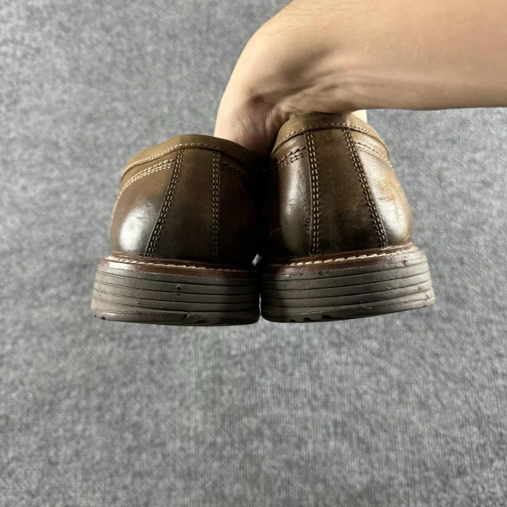 Johnston & Murphy Shoes Mens Size 12 Brown Leather Slip On Loafer 20-4062